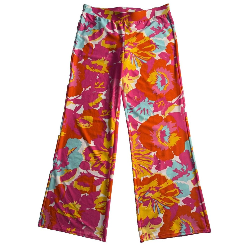 Jude Connally Womens Trixie Pants Groovy Floral Small EUC Stretch 31" Inseam